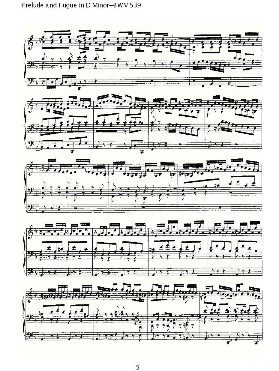 Prelude and Fugue in D Minor--BWV 539 （管风琴谱）其它曲谱（图5）