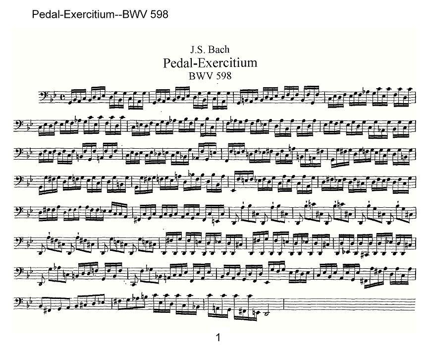 Pedal-Exercitium--BWV 598（管风琴谱）其它曲谱（图1）