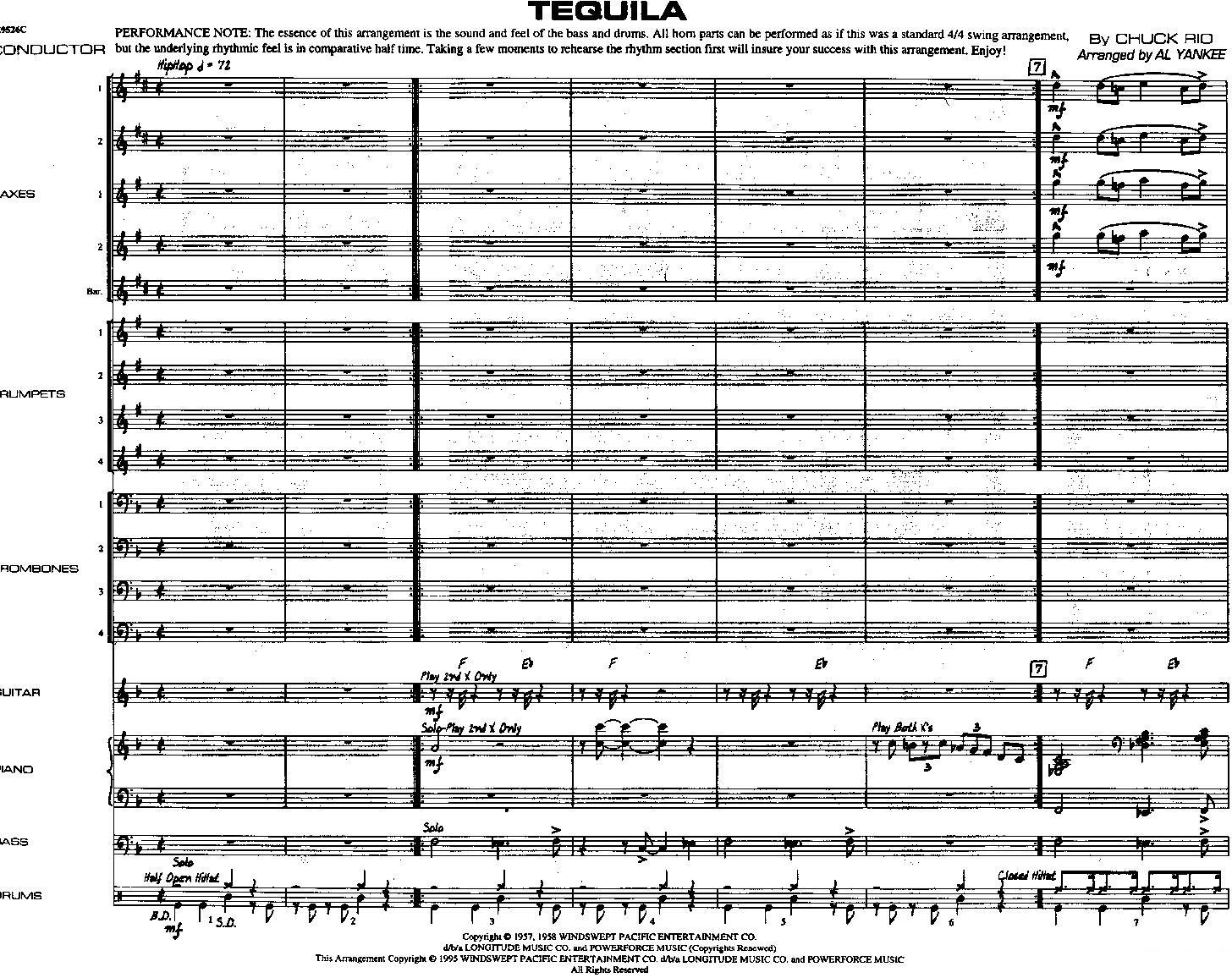 龙舌兰（爵士大乐队总分谱、总政军乐团演奏版）其它曲谱（图36）