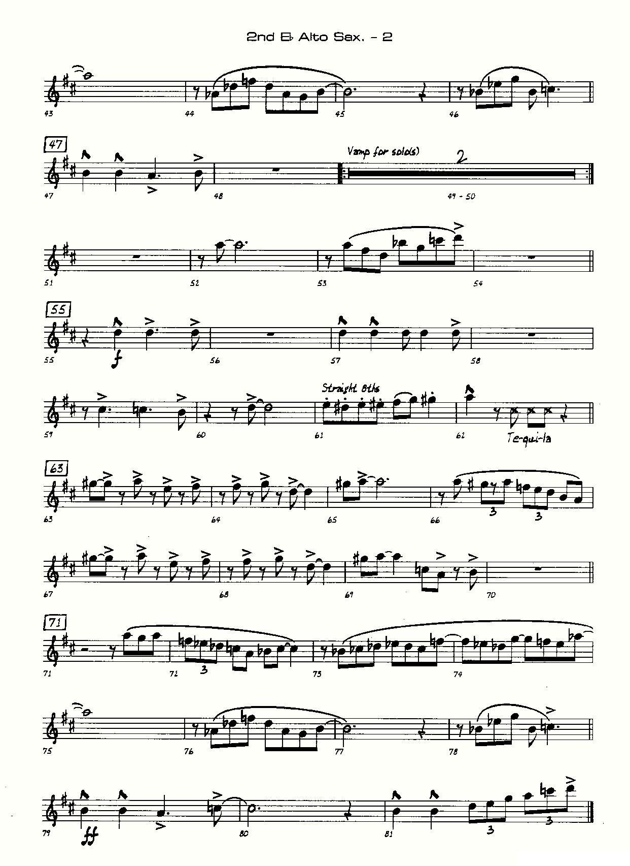 龙舌兰（爵士大乐队总分谱、总政军乐团演奏版）其它曲谱（图4）