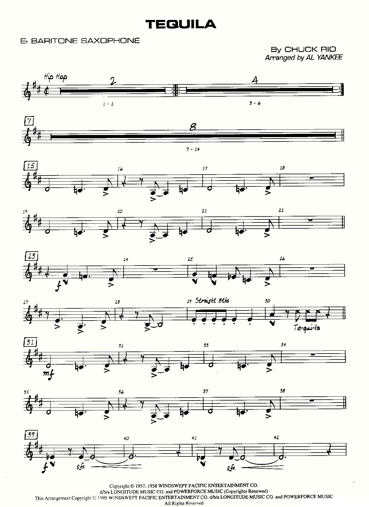 龙舌兰（爵士大乐队总分谱、总政军乐团演奏版）其它曲谱（图9）