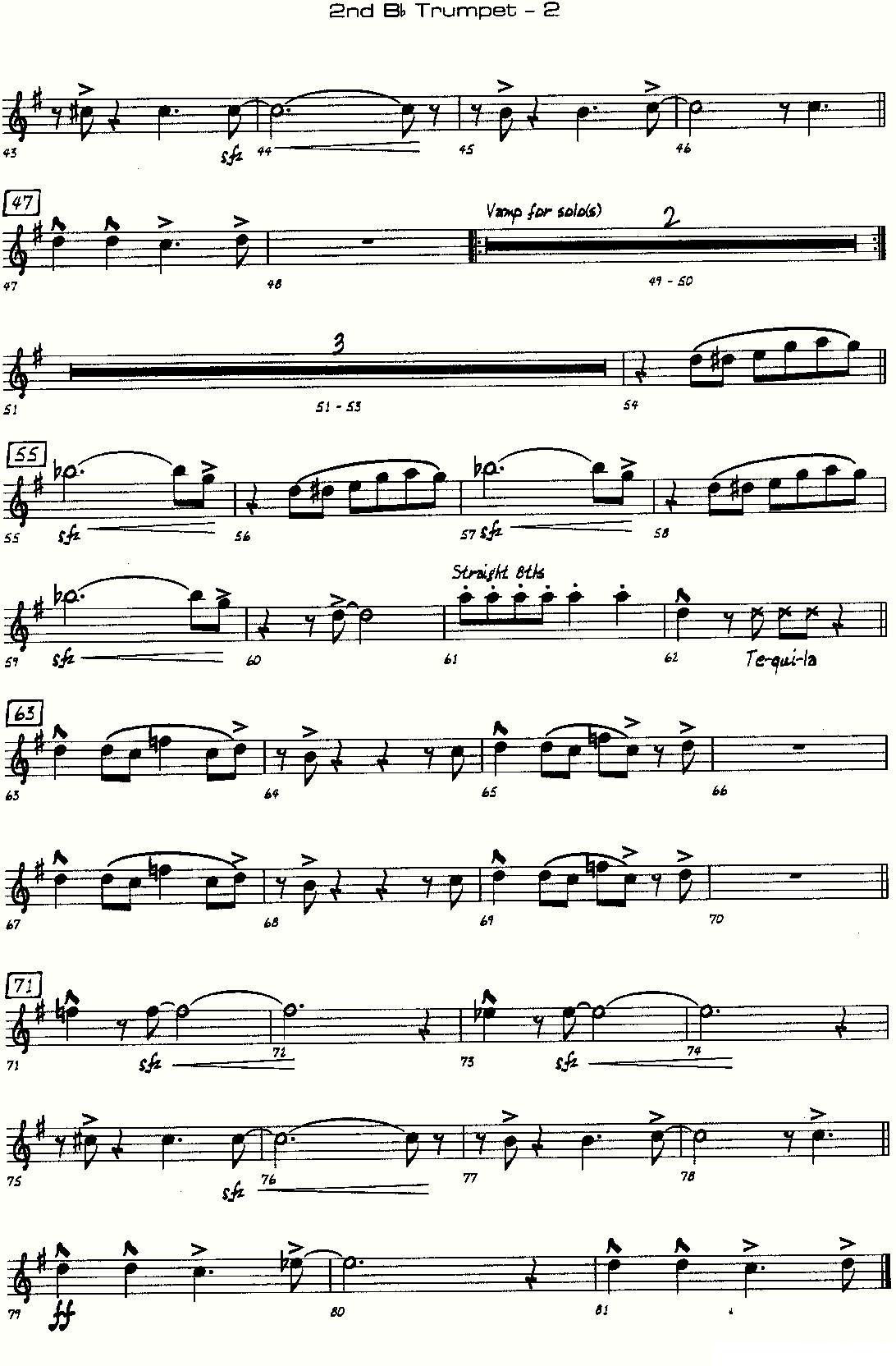 龙舌兰（爵士大乐队总分谱、总政军乐团演奏版）其它曲谱（图16）