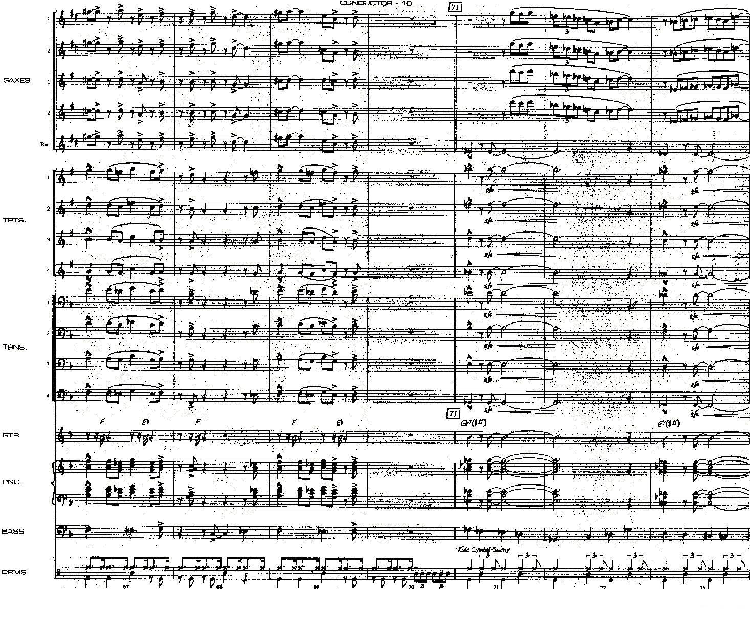 龙舌兰（爵士大乐队总分谱、总政军乐团演奏版）其它曲谱（图37）
