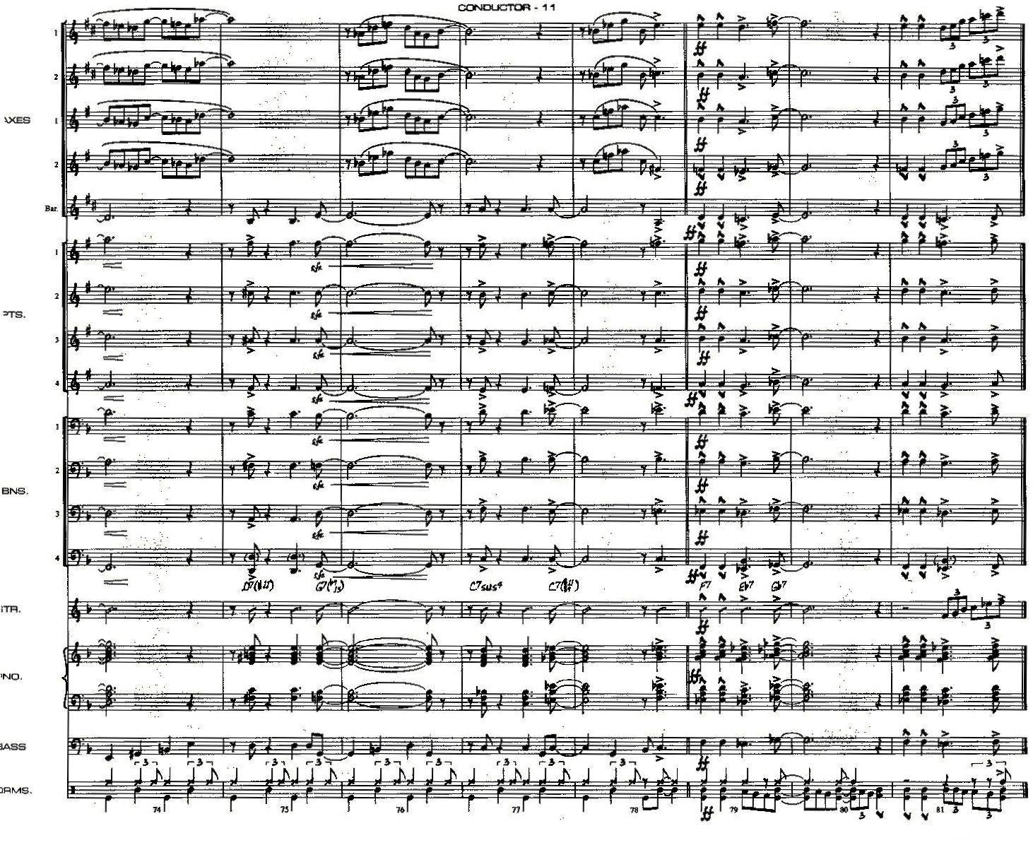 龙舌兰（爵士大乐队总分谱、总政军乐团演奏版）其它曲谱（图38）
