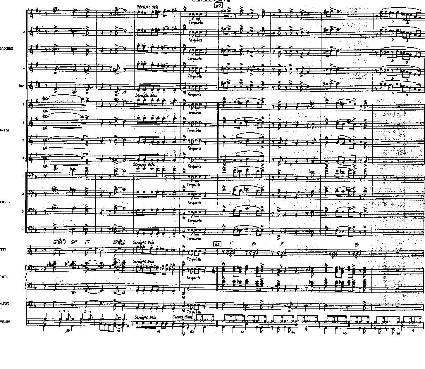 龙舌兰（爵士大乐队总分谱、总政军乐团演奏版）其它曲谱（图46）