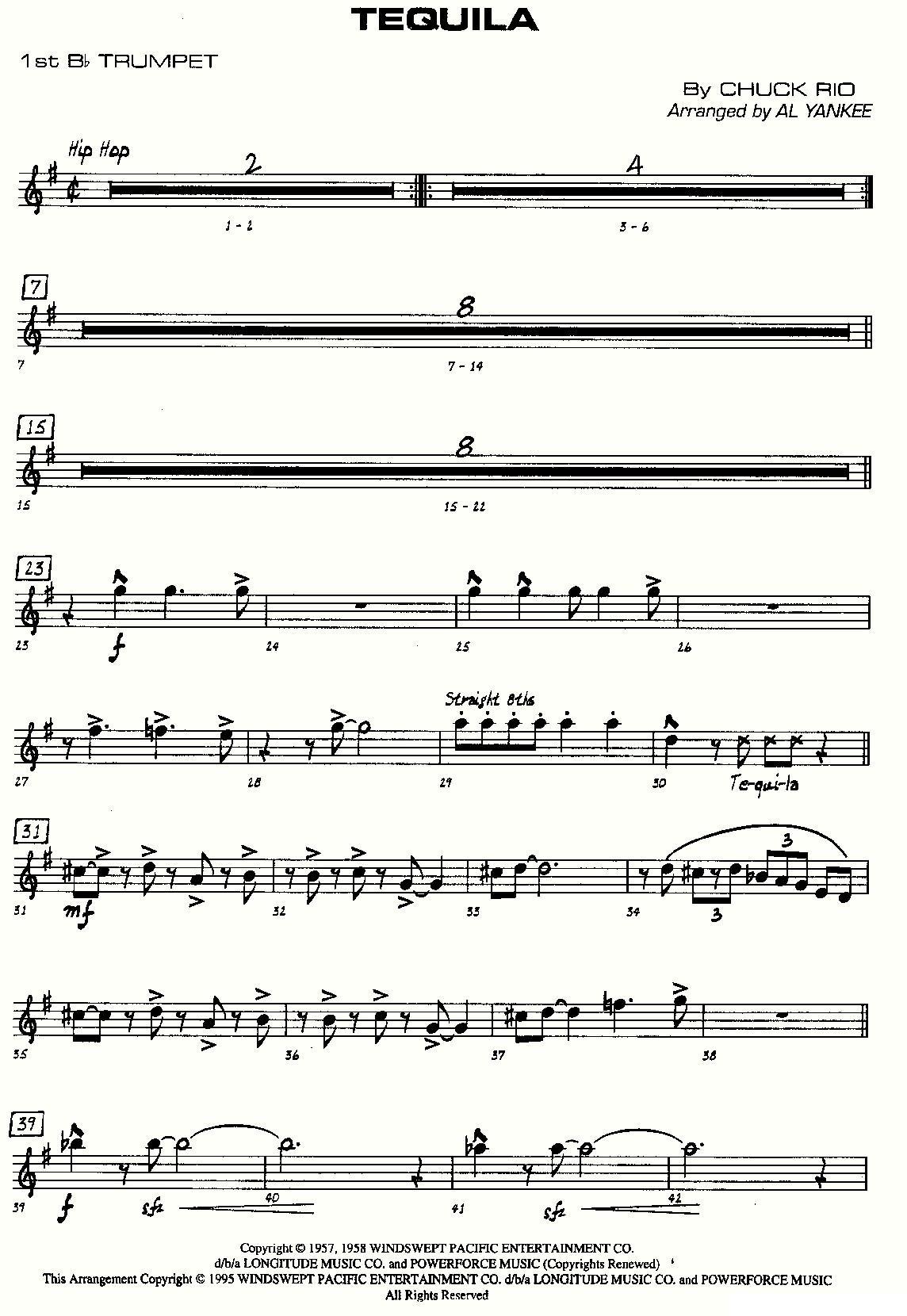 龙舌兰（爵士大乐队总分谱、总政军乐团演奏版）其它曲谱（图11）
