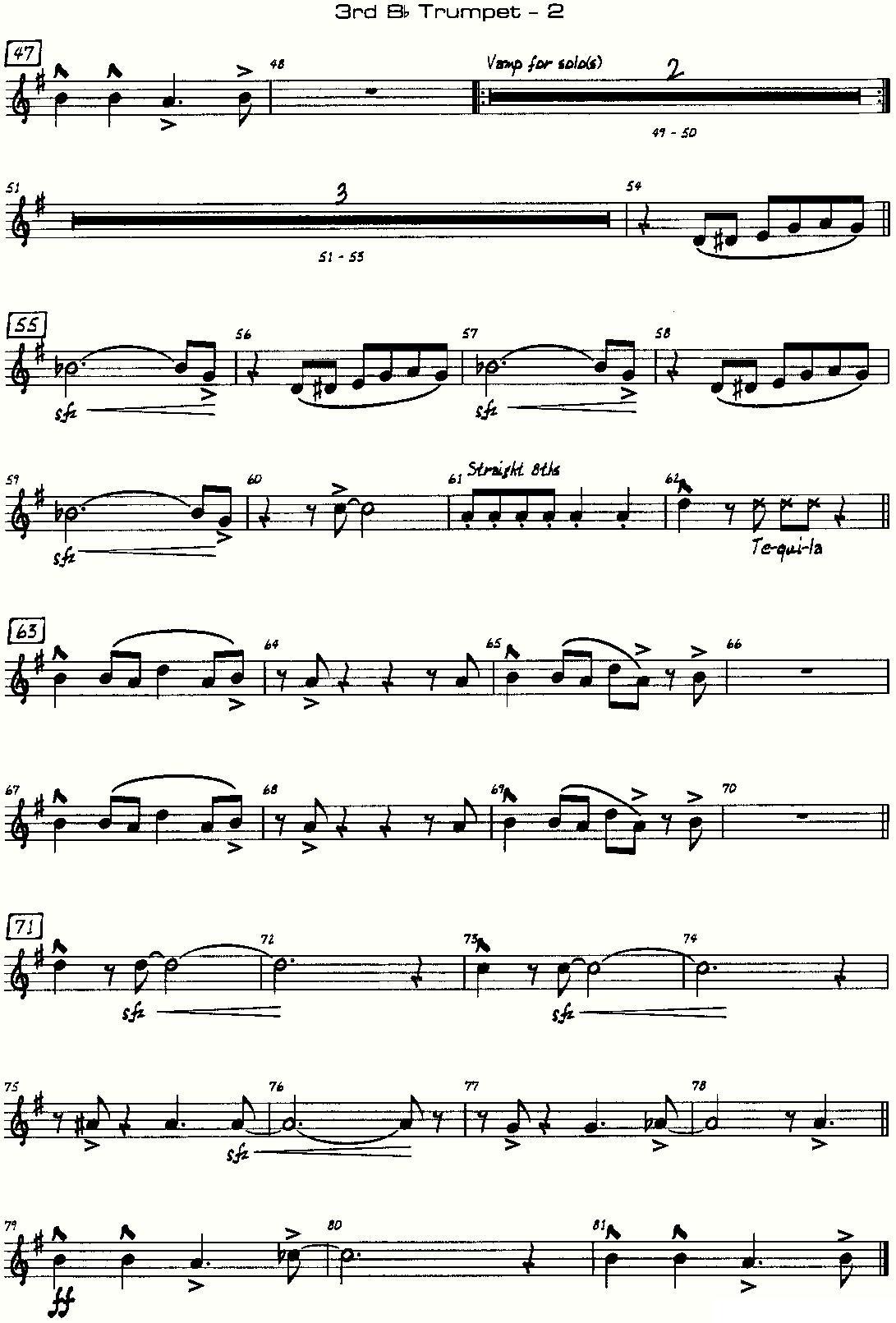 龙舌兰（爵士大乐队总分谱、总政军乐团演奏版）其它曲谱（图17）