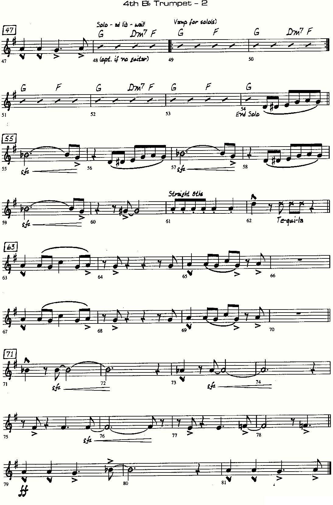 龙舌兰（爵士大乐队总分谱、总政军乐团演奏版）其它曲谱（图18）