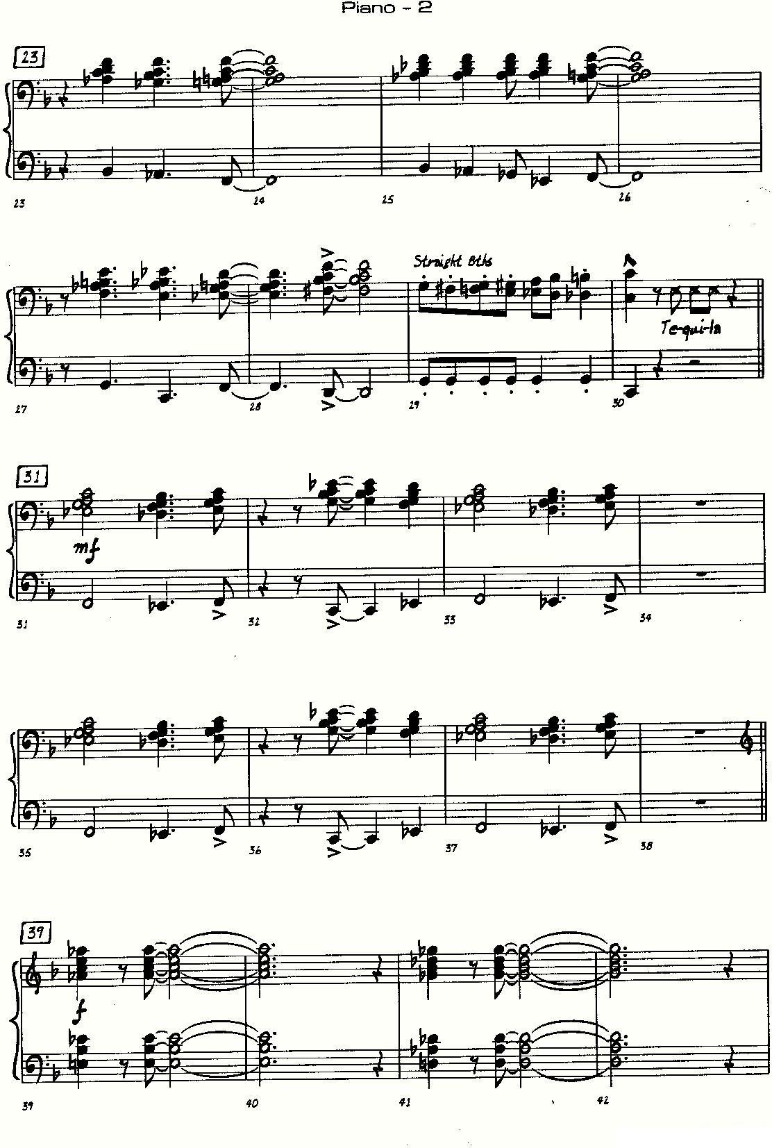 龙舌兰（爵士大乐队总分谱、总政军乐团演奏版）其它曲谱（图31）