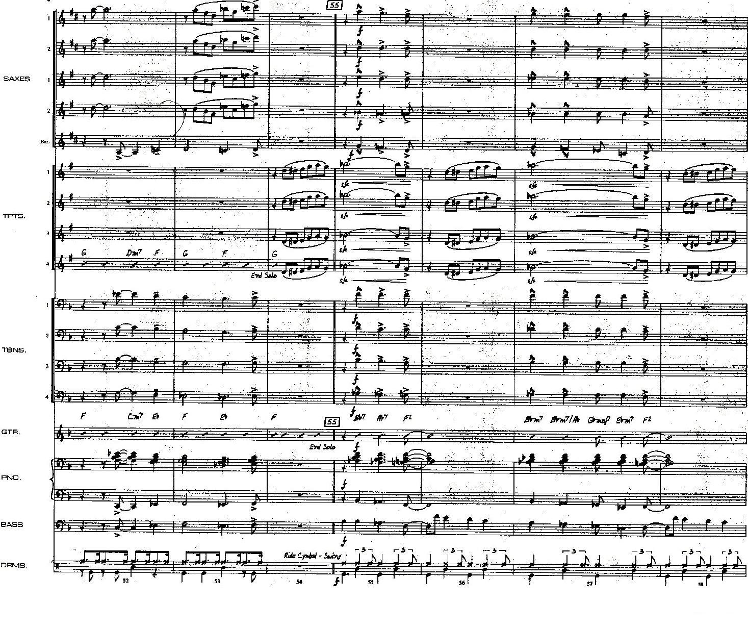 龙舌兰（爵士大乐队总分谱、总政军乐团演奏版）其它曲谱（图45）