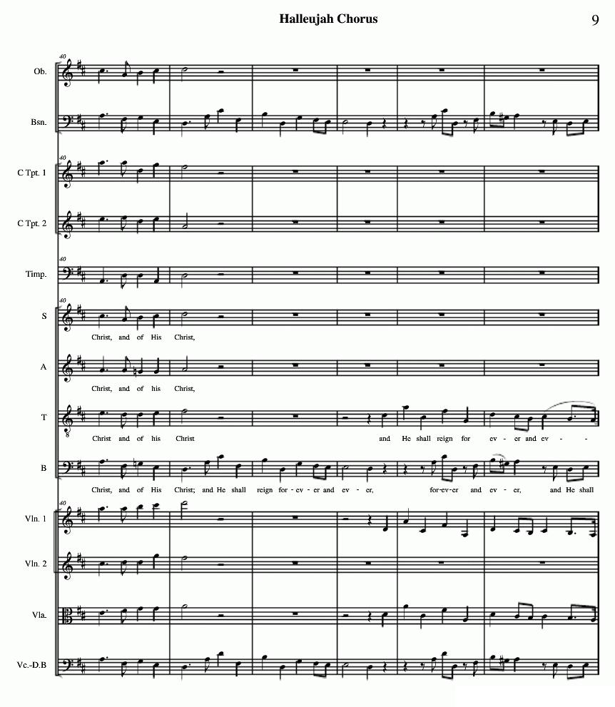 哈利路亚总谱1-10（Halleujah Chorus）其它曲谱（图9）