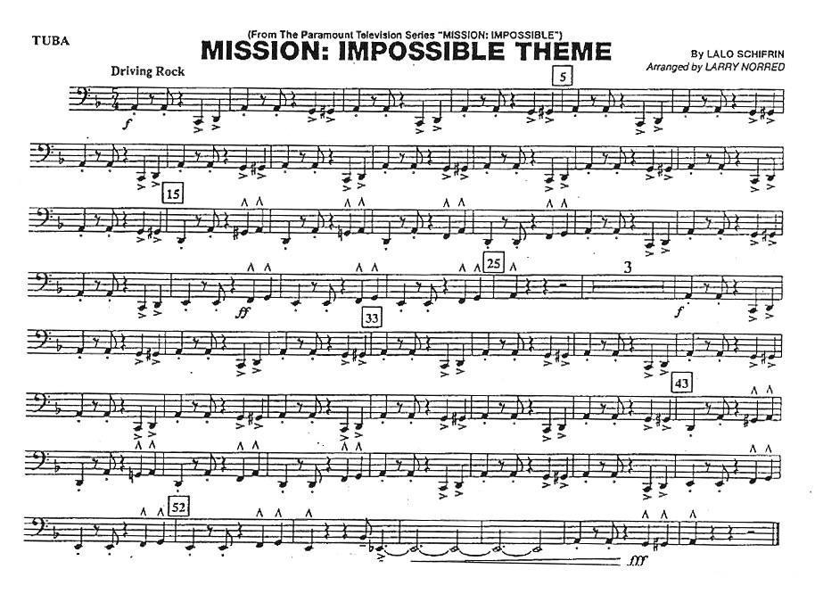 MISSION:IMPOSSIBLE THEME（分谱：大号）其它曲谱（图1）