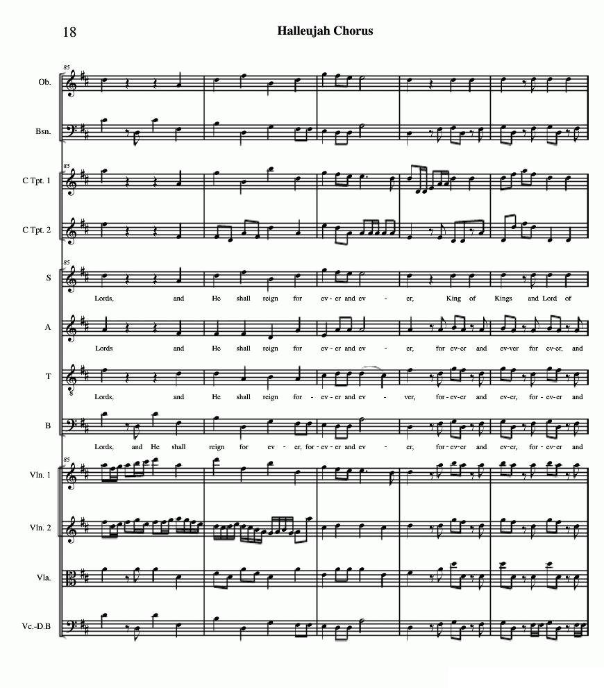 哈利路亚总谱11-19（Halleujah Chorus）其它曲谱（图8）