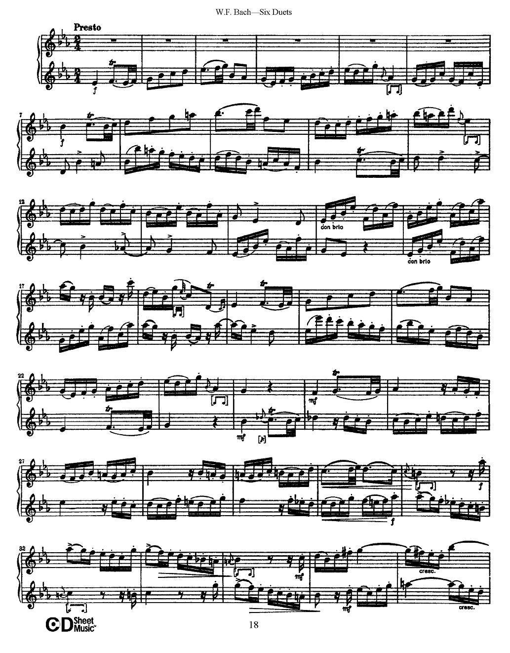 W.F.巴赫—六首二重奏练习曲（3）其它曲谱（图5）