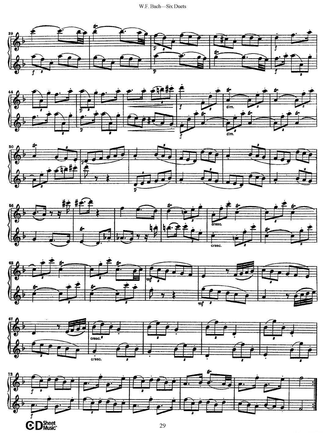 W.F.巴赫—六首二重奏练习曲（4）其它曲谱（图7）
