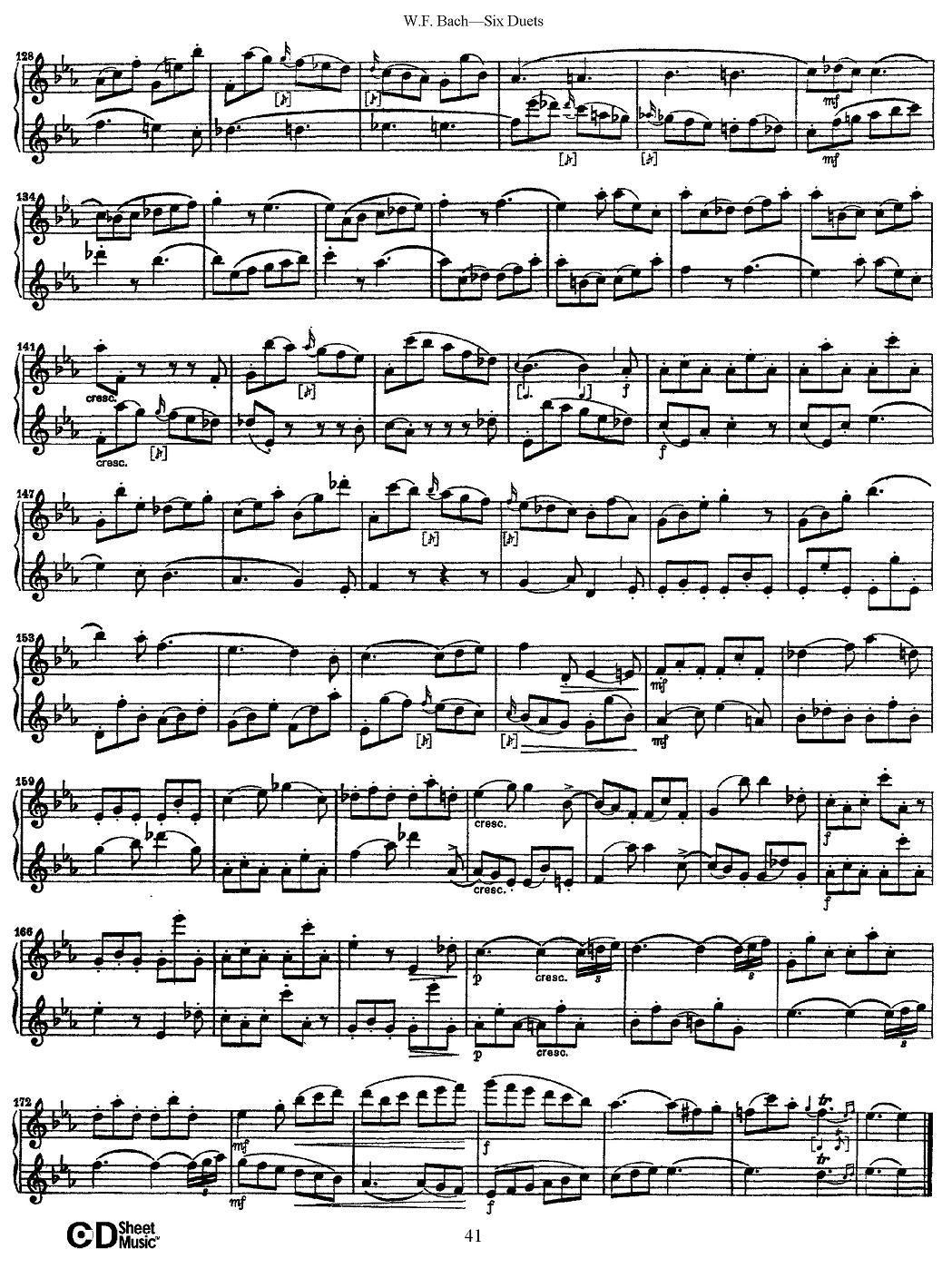 W.F.巴赫—六首二重奏练习曲（5）其它曲谱（图12）
