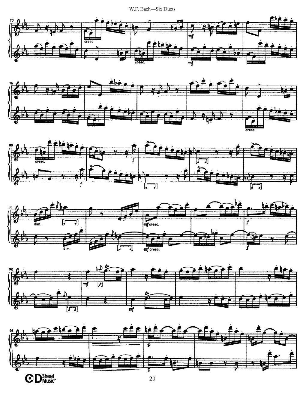 W.F.巴赫—六首二重奏练习曲（3）其它曲谱（图7）