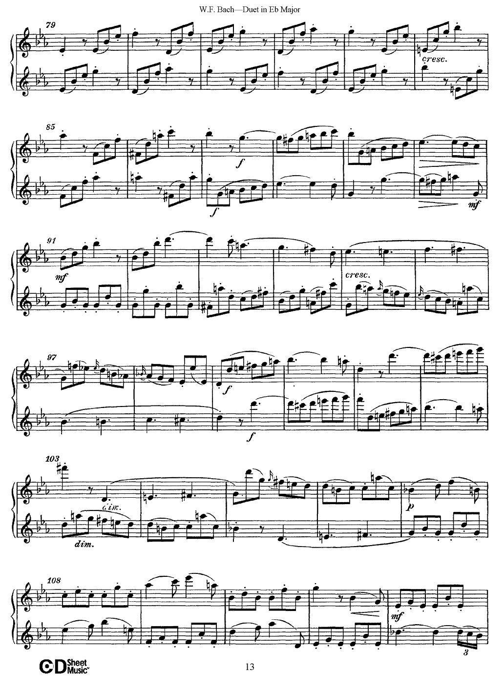 Eb大调二重奏其它曲谱（图13）