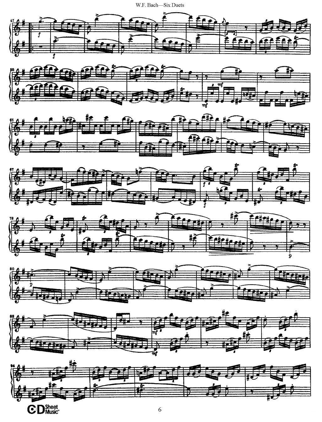 W.F.巴赫—六首二重奏练习曲（1）其它曲谱（图6）
