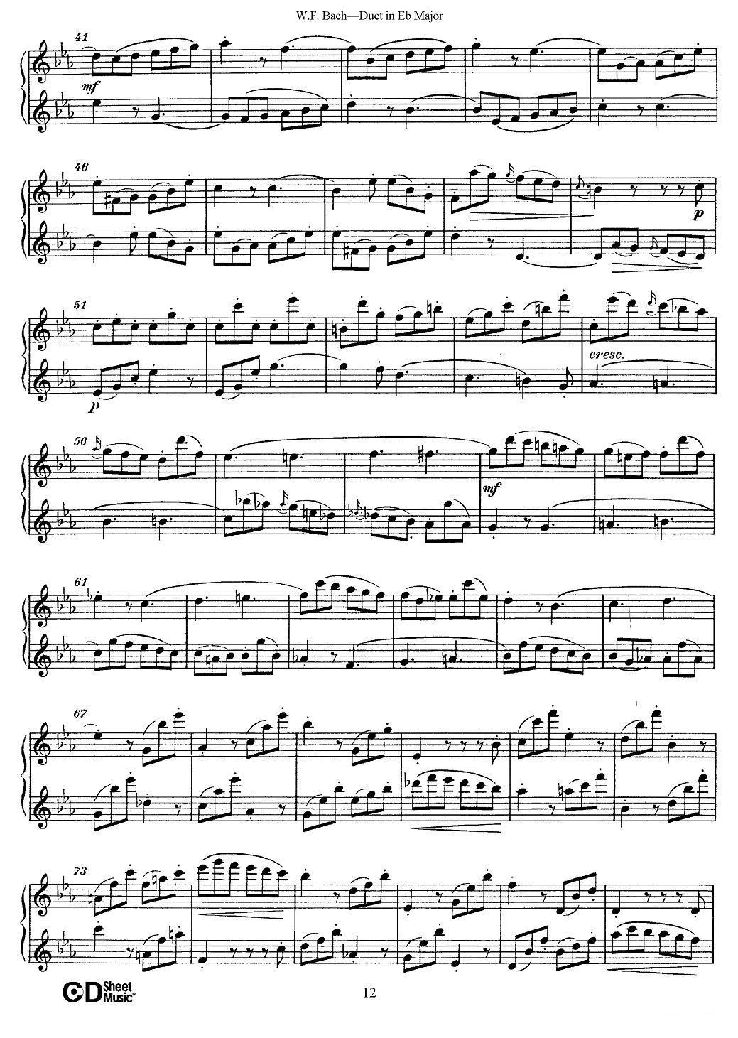Eb大调二重奏其它曲谱（图12）