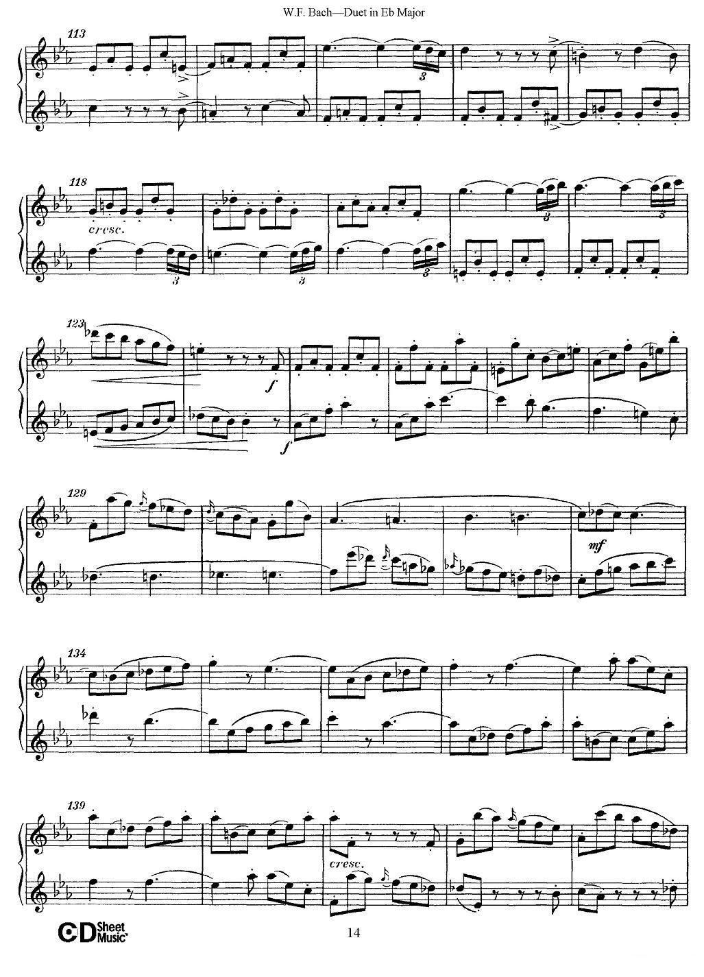 Eb大调二重奏其它曲谱（图14）