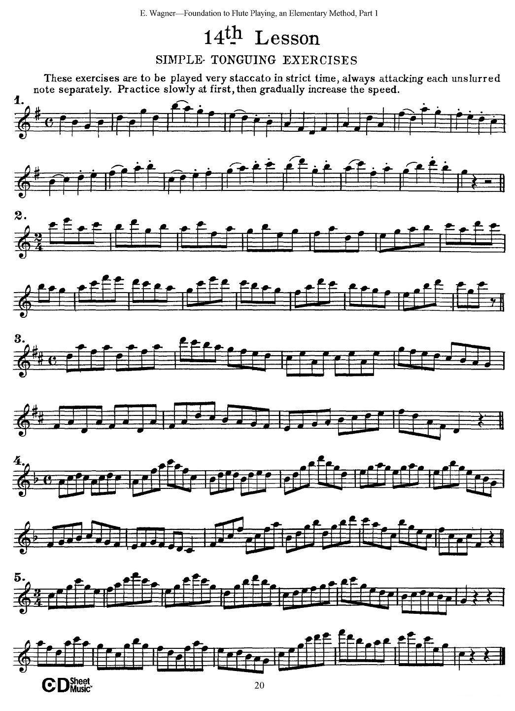 长笛演奏基础教程练习（11—20）其它曲谱（图4）