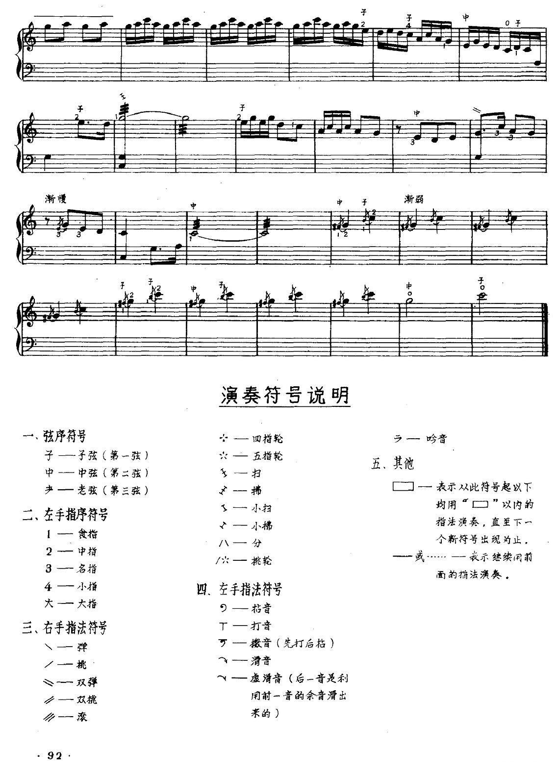 太行山上运粮队（三弦独奏）其它曲谱（图5）