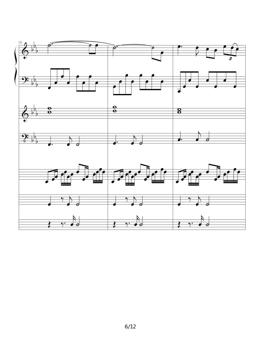 罗密欧与茱丽叶（钢琴协奏曲总谱）其它曲谱（图6）