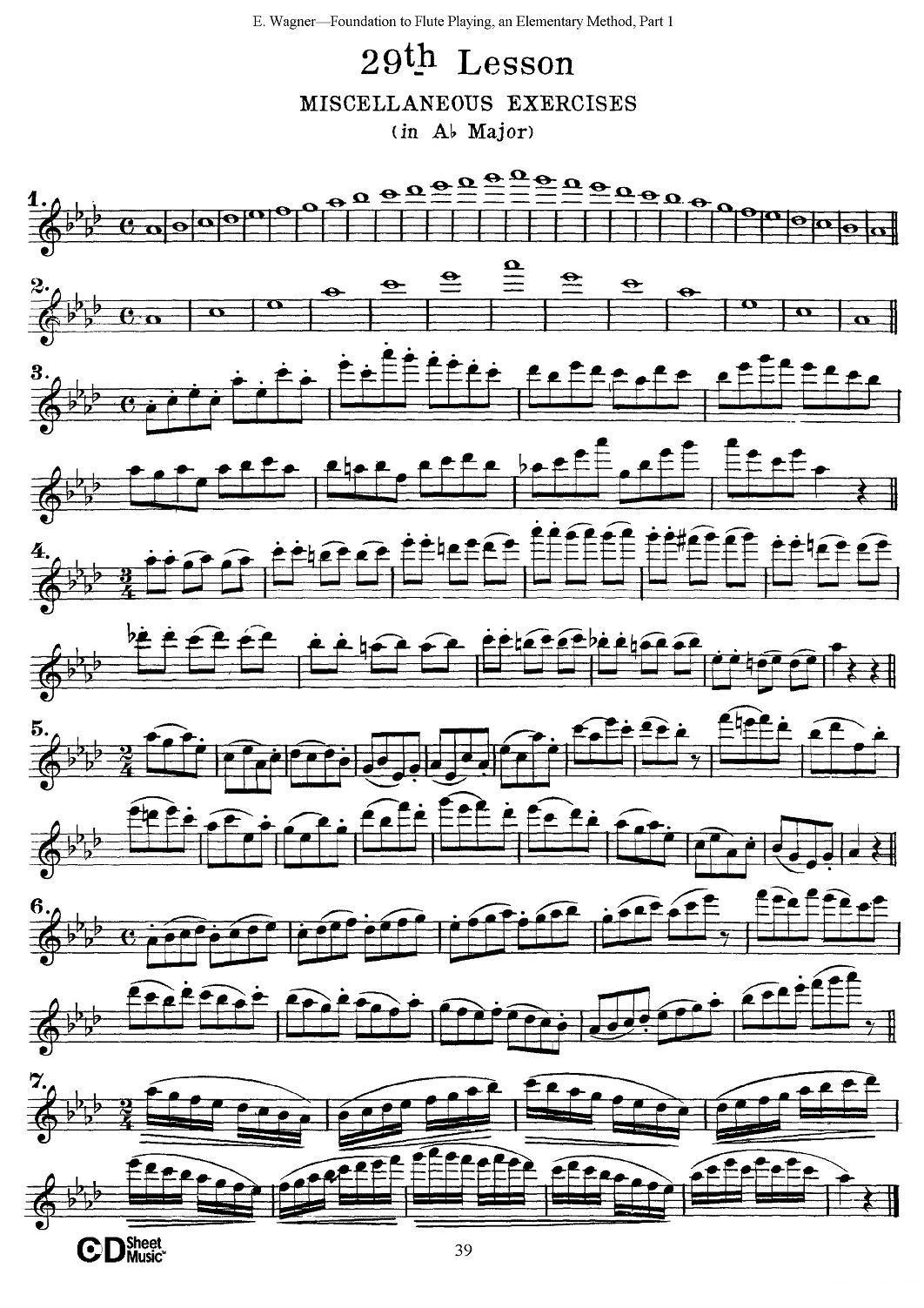 长笛演奏基础教程练习（21—30）其它曲谱（图13）
