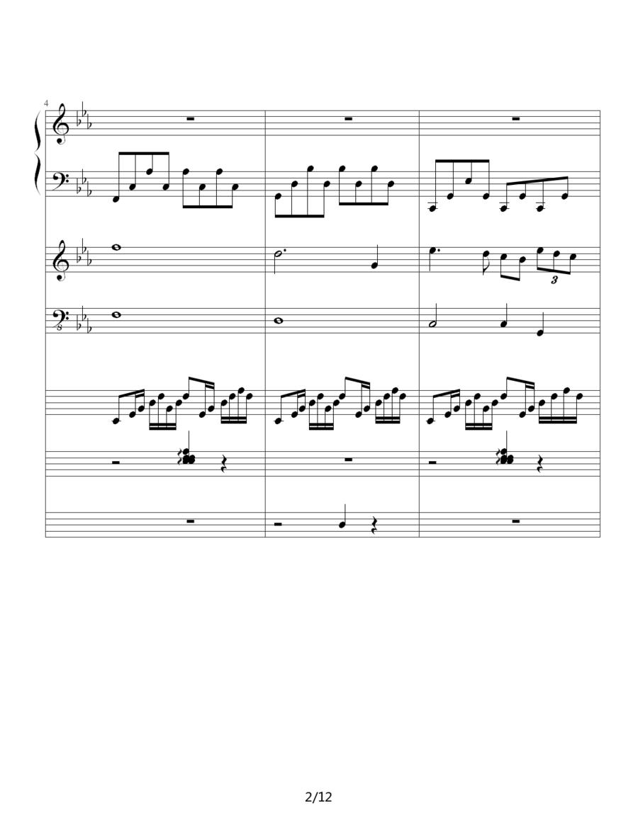 罗密欧与茱丽叶（钢琴协奏曲总谱）其它曲谱（图2）