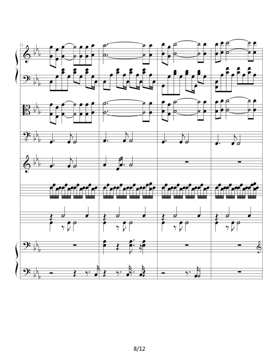 罗密欧与茱丽叶（钢琴协奏曲总谱）其它曲谱（图8）