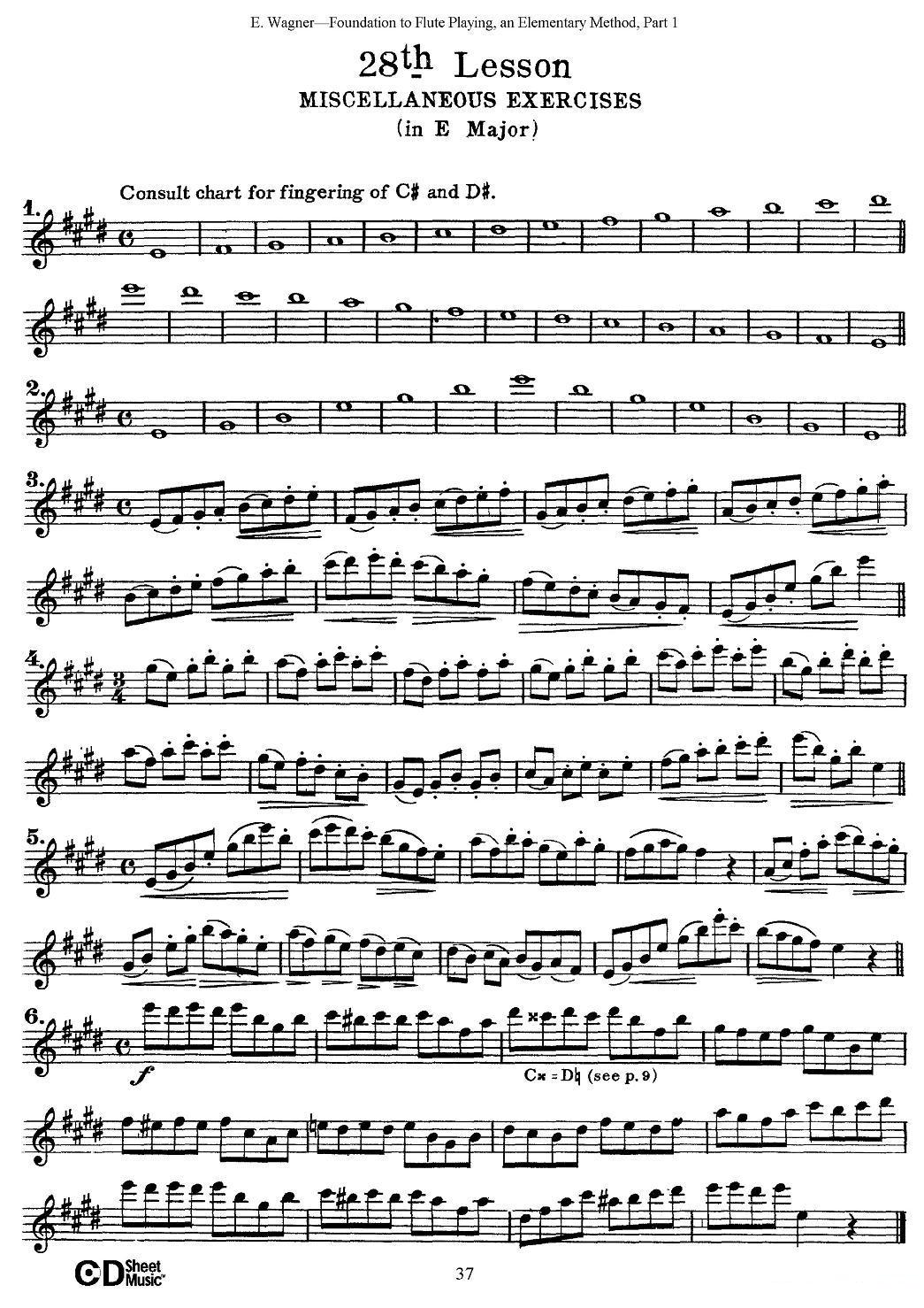 长笛演奏基础教程练习（21—30）其它曲谱（图11）