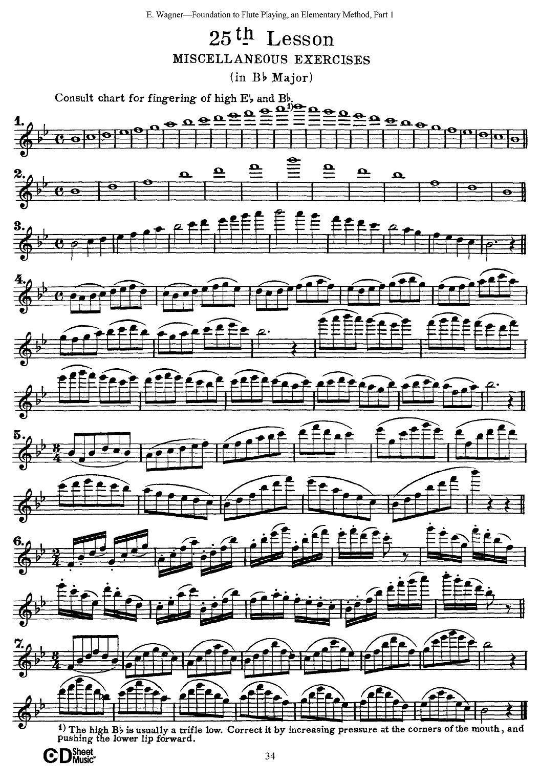 长笛演奏基础教程练习（21—30）其它曲谱（图8）
