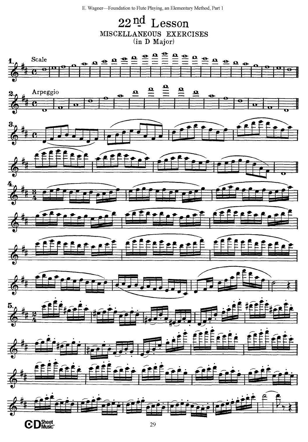 长笛演奏基础教程练习（21—30）其它曲谱（图3）
