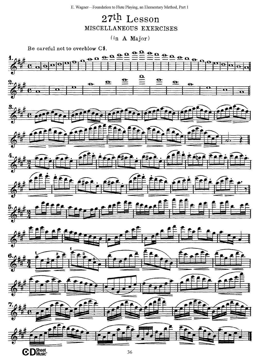 长笛演奏基础教程练习（21—30）其它曲谱（图10）