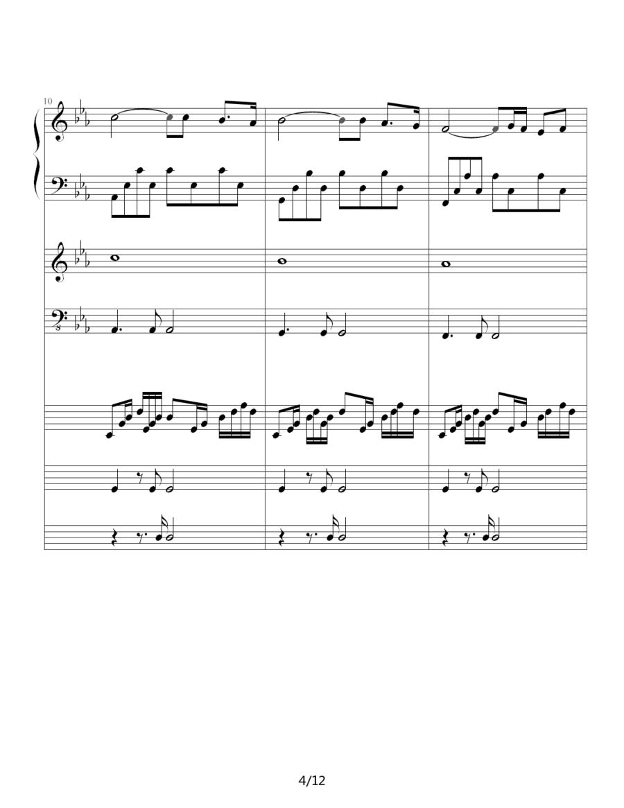 罗密欧与茱丽叶（钢琴协奏曲总谱）其它曲谱（图4）