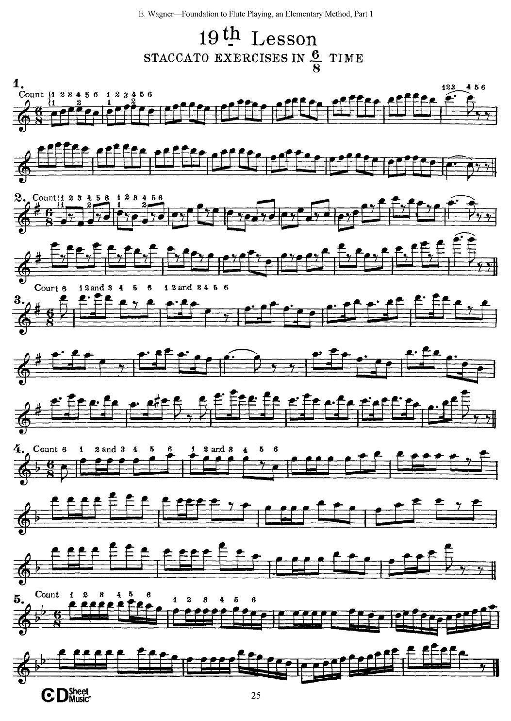 长笛演奏基础教程练习（11—20）其它曲谱（图9）
