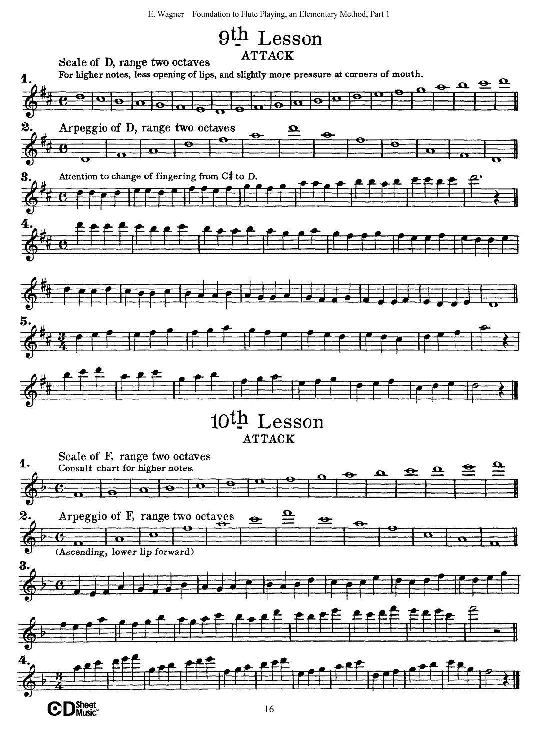 长笛演奏基础教程练习（1—10）其它曲谱（图8）