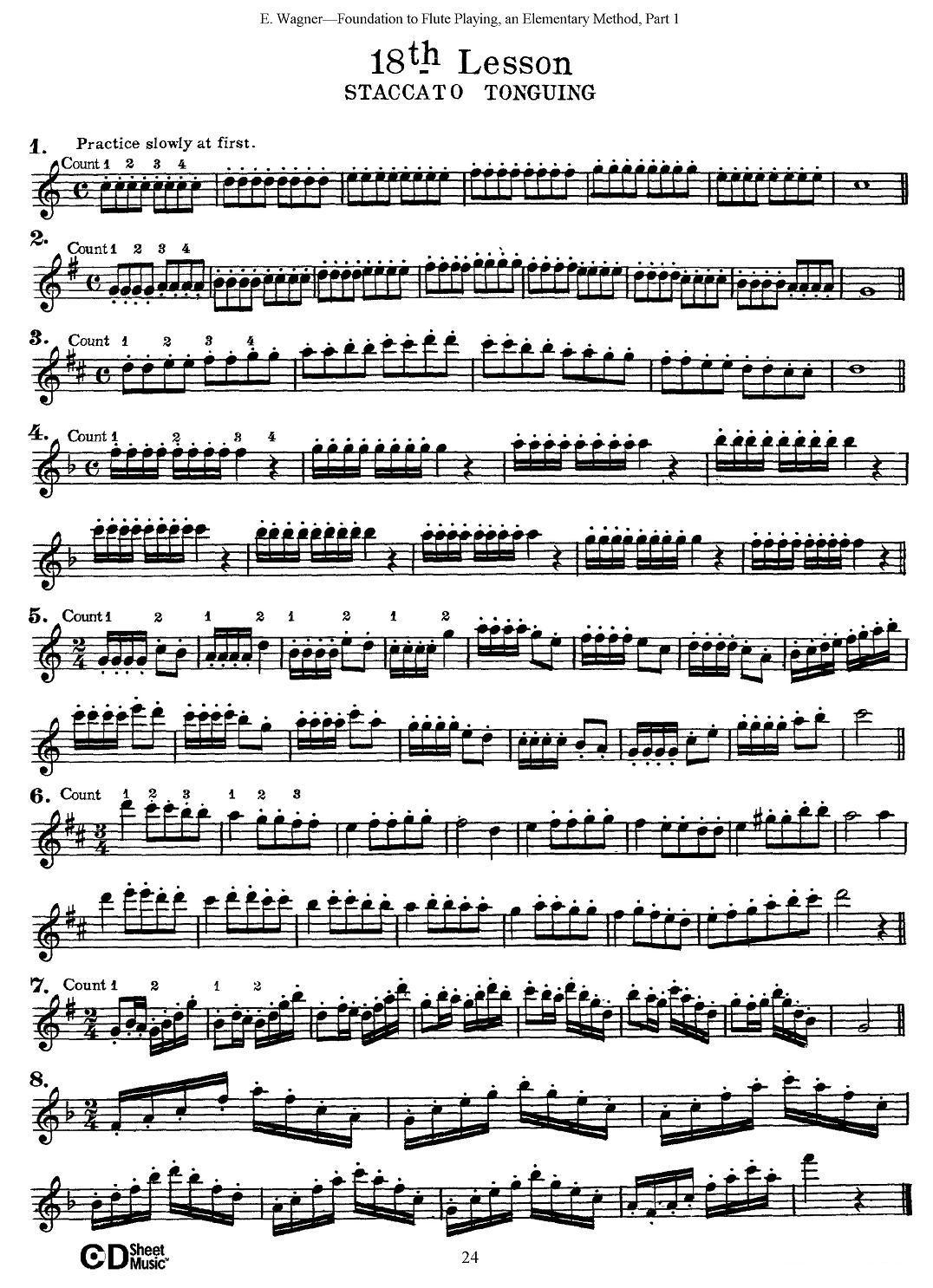 长笛演奏基础教程练习（11—20）其它曲谱（图8）