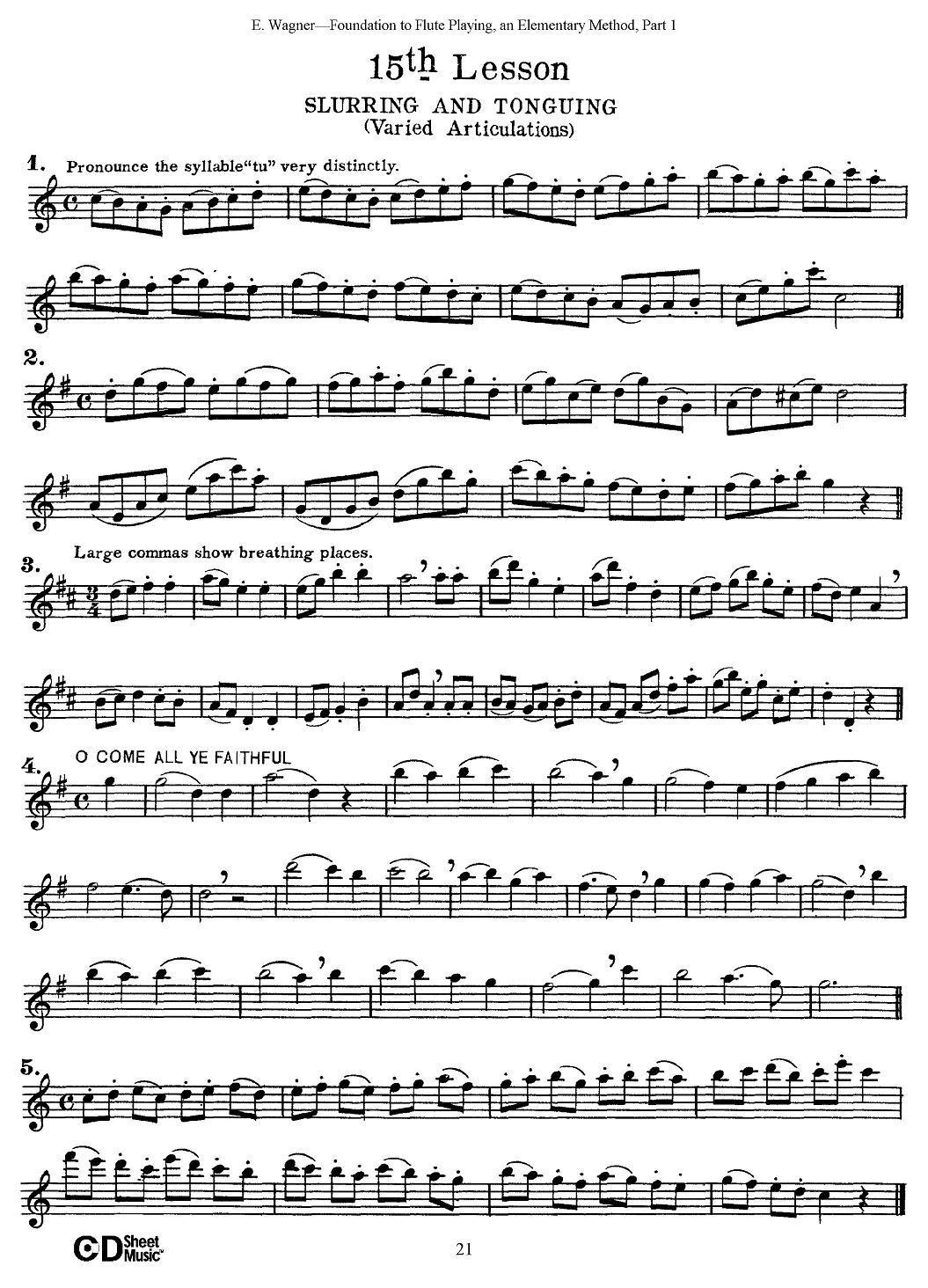 长笛演奏基础教程练习（11—20）其它曲谱（图5）