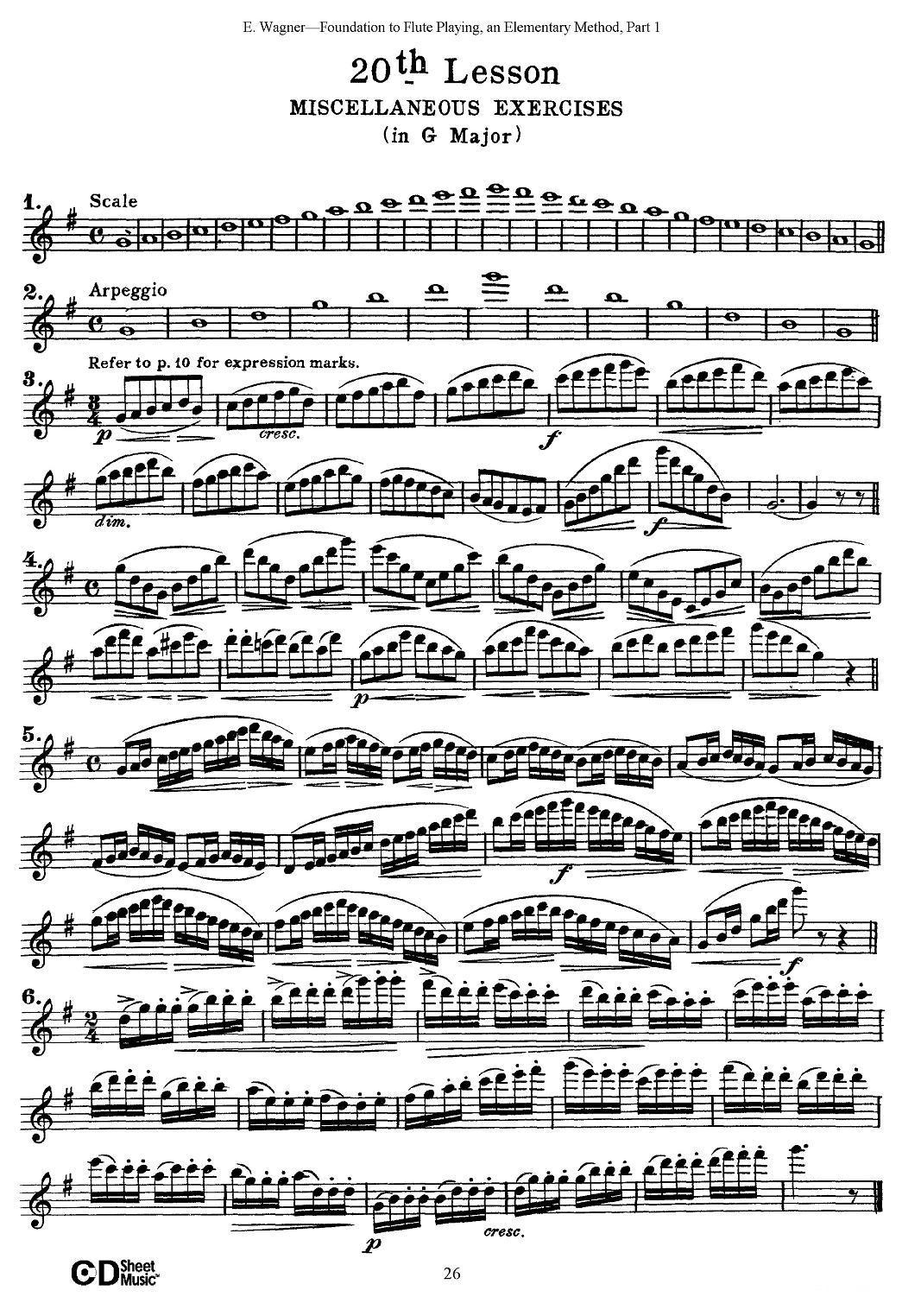 长笛演奏基础教程练习（11—20）其它曲谱（图10）