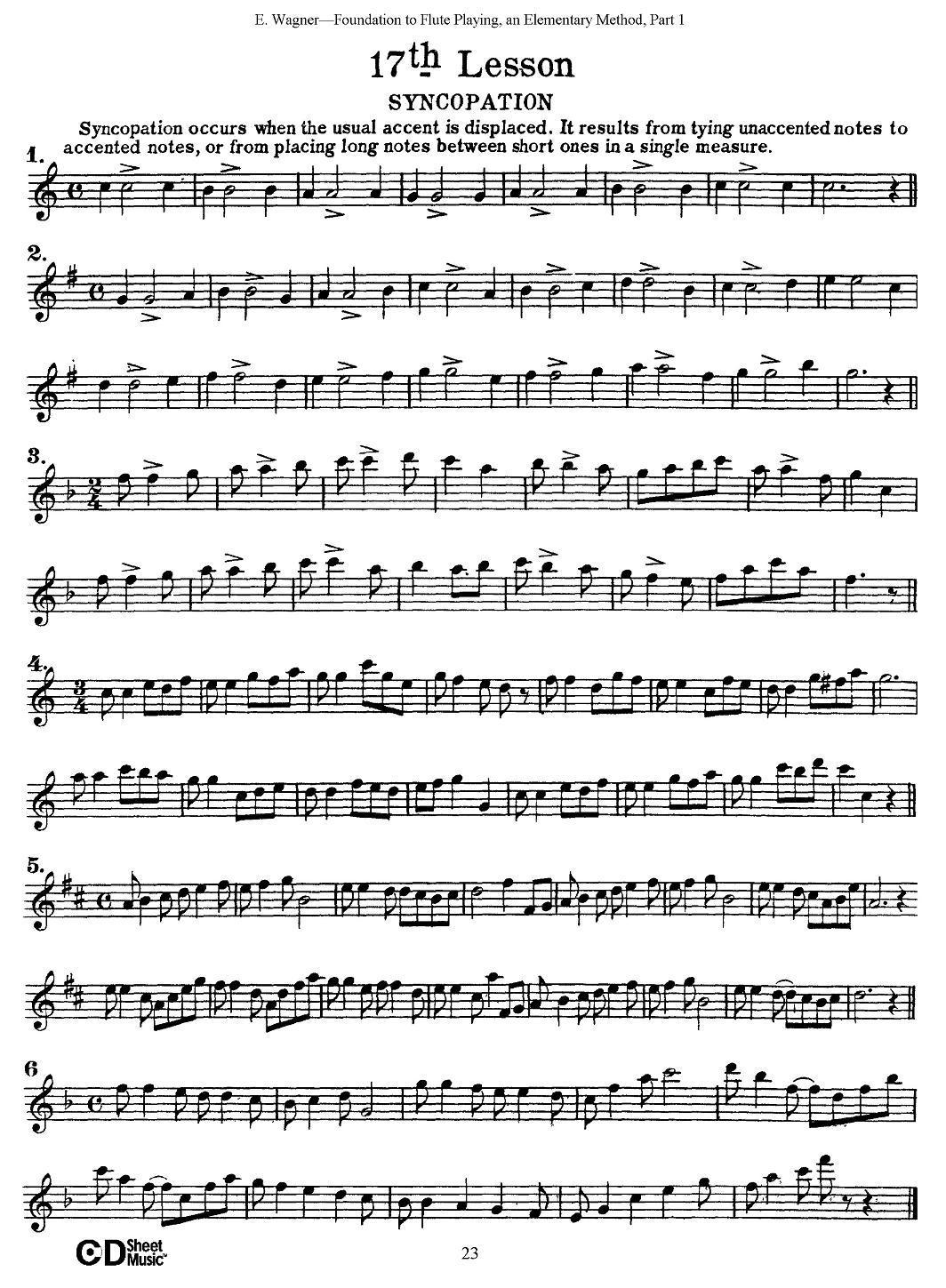 长笛演奏基础教程练习（11—20）其它曲谱（图7）