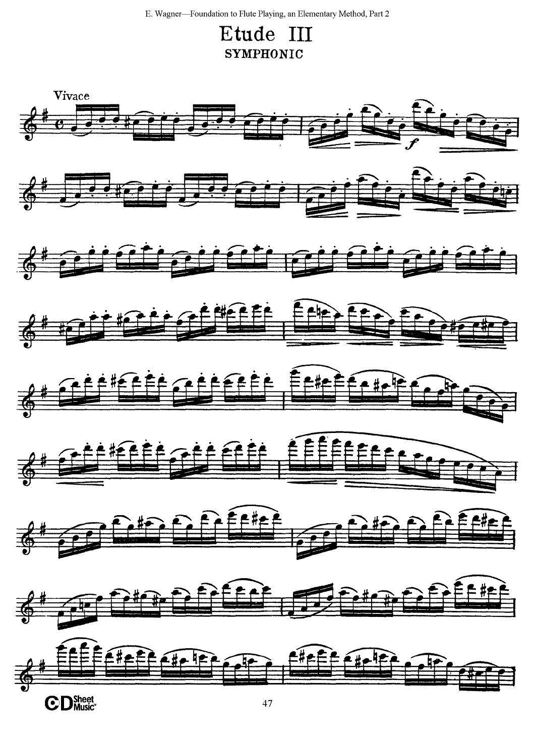 长笛演奏基础教程练习（Etude 3）其它曲谱（图1）