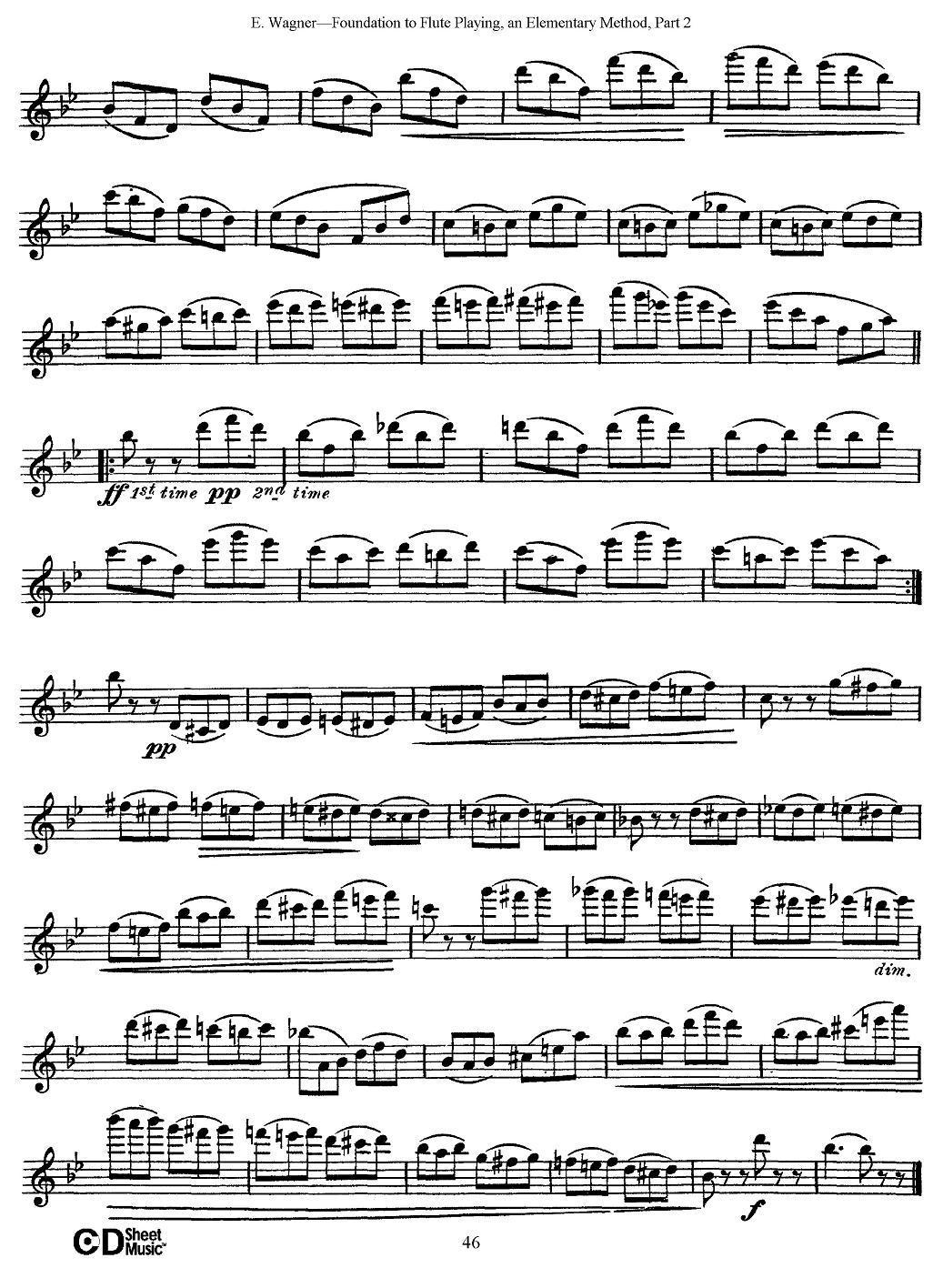 长笛演奏基础教程练习（Etude 2）其它曲谱（图2）