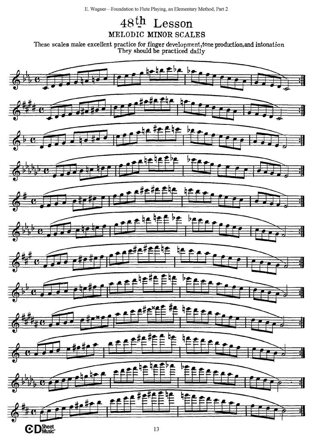 长笛演奏基础教程练习（47—52）其它曲谱（图4）