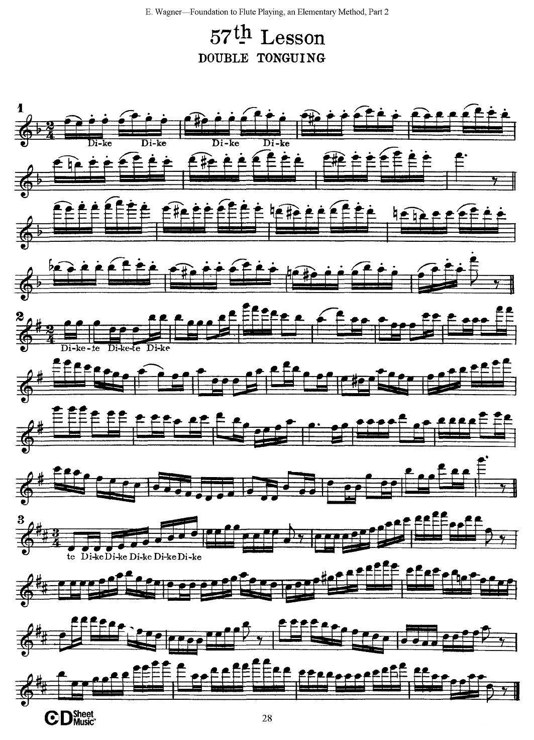 长笛演奏基础教程练习（53—59）其它曲谱（图8）