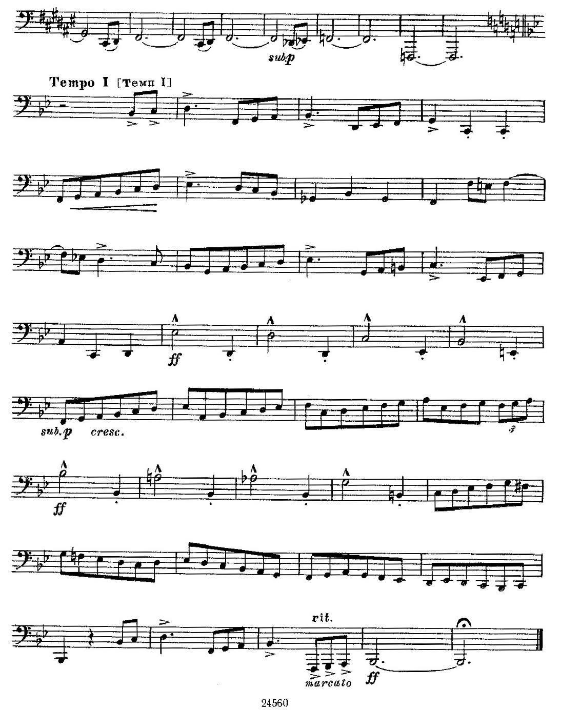瓦西里耶夫24首大号练习曲集（1—6）其它曲谱（图6）