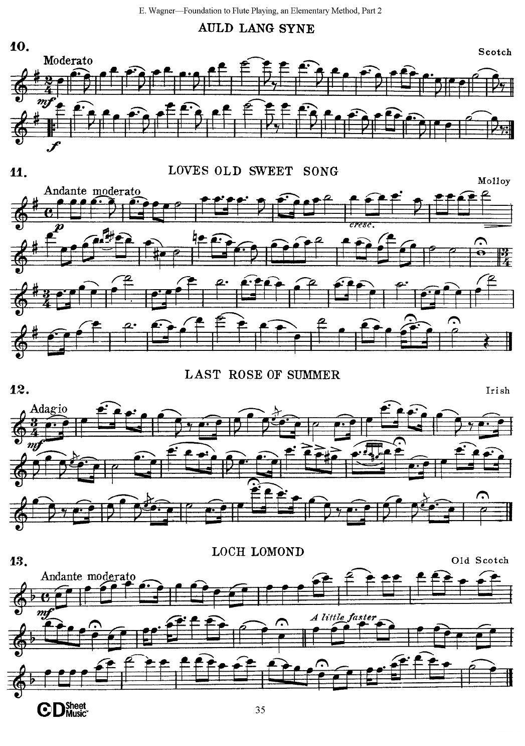 长笛演奏基础教程练习（Collection of Songs and solos）其它曲谱（图3）