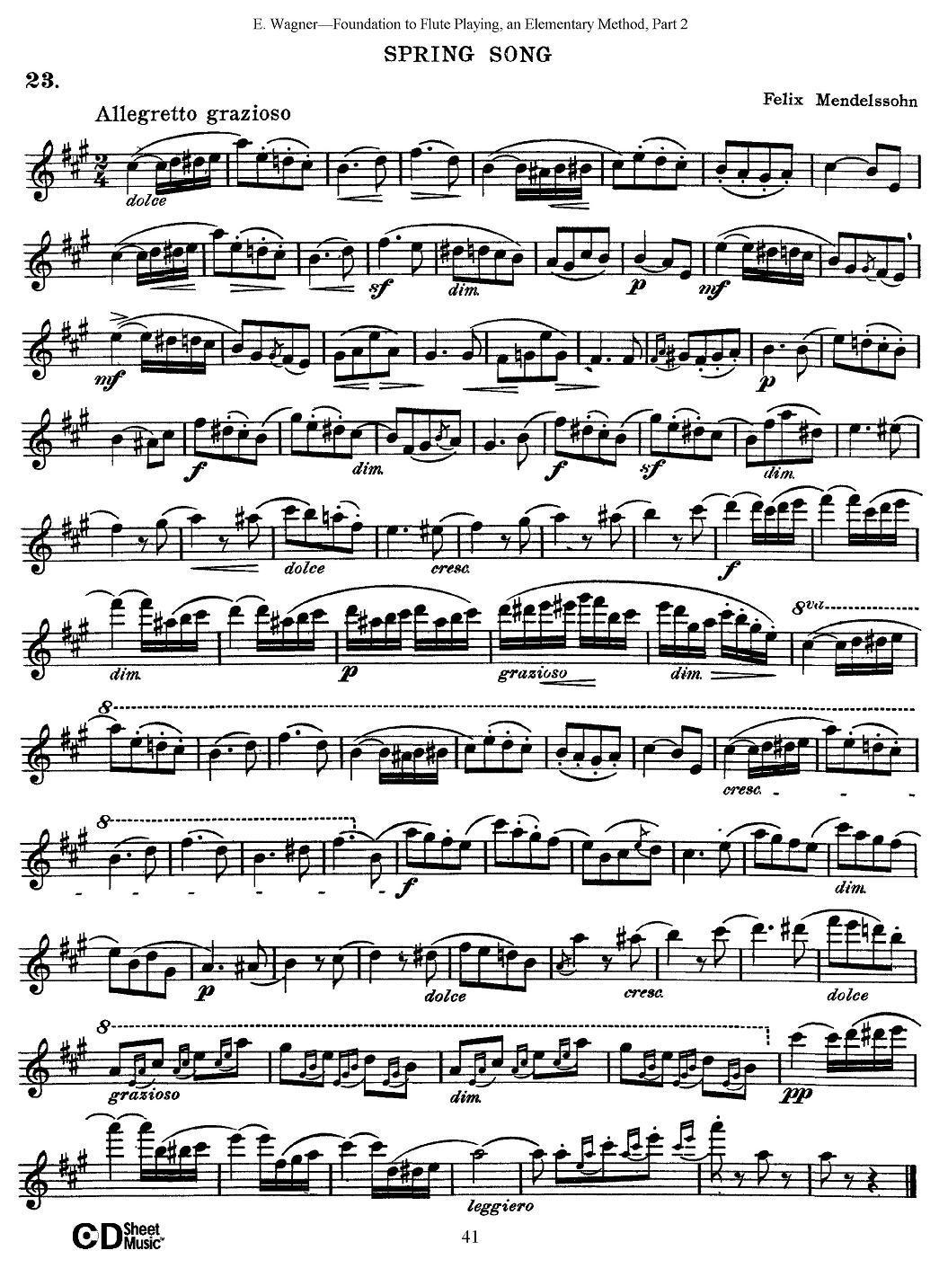 长笛演奏基础教程练习（Collection of Songs and solos）其它曲谱（图9）