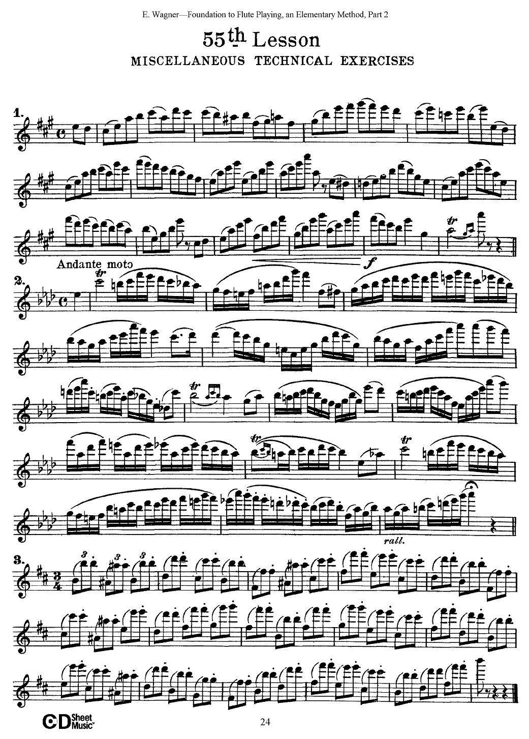 长笛演奏基础教程练习（53—59）其它曲谱（图4）